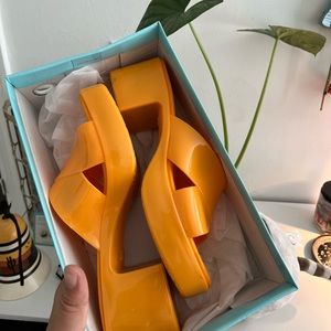 NEW: Jeffrey Campbell Bubblegum Sandals [ORANGE]